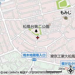 神奈川県横浜市青葉区松風台周辺の地図