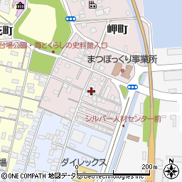 鳥取県境港市岬町周辺の地図