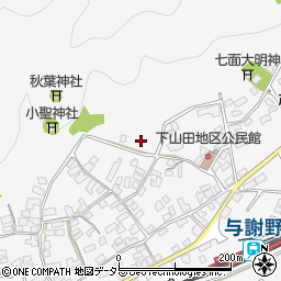 京都府与謝郡与謝野町下山田周辺の地図
