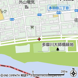 多摩川大師橋緑地トイレ２周辺の地図