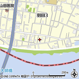 東京都大田区羽田3丁目24周辺の地図