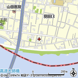 東京都大田区羽田3丁目25周辺の地図
