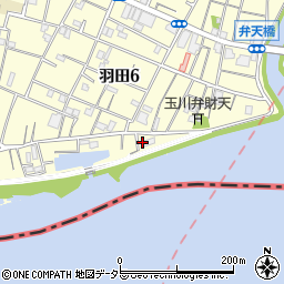 東京都大田区羽田6丁目34周辺の地図
