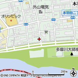 東京都大田区本羽田1丁目30-8周辺の地図