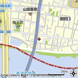 東京都大田区羽田3丁目27周辺の地図