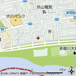 東京都大田区本羽田1丁目30周辺の地図