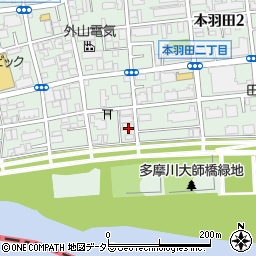 東京都大田区本羽田1丁目28周辺の地図