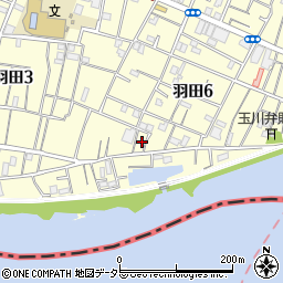 東京都大田区羽田6丁目27周辺の地図