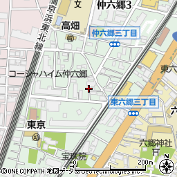 東京都大田区仲六郷3丁目23周辺の地図