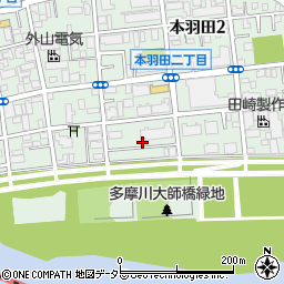 東京都大田区本羽田2丁目14周辺の地図