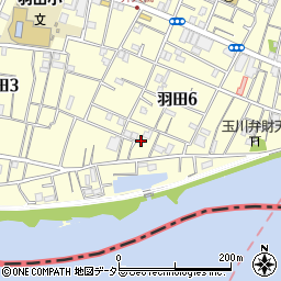東京都大田区羽田6丁目26周辺の地図