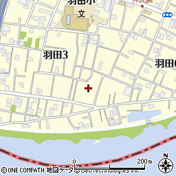 東京都大田区羽田3丁目21周辺の地図