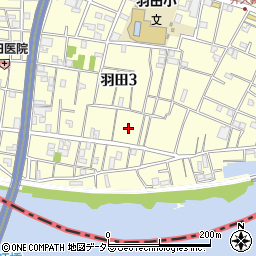 東京都大田区羽田3丁目19周辺の地図