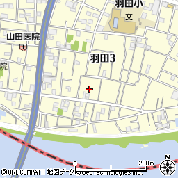 東京都大田区羽田3丁目18周辺の地図