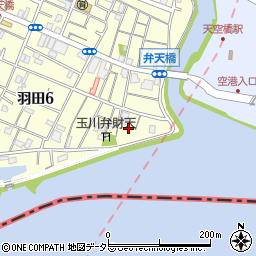 東京都大田区羽田6丁目12周辺の地図