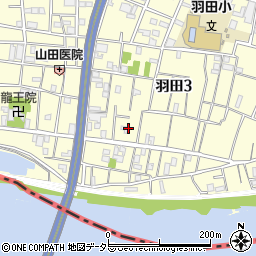 東京都大田区羽田3丁目17周辺の地図