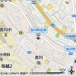 セブンイレブン川崎古川町店周辺の地図