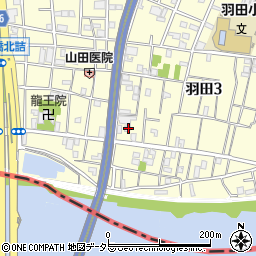 東京都大田区羽田3丁目16周辺の地図