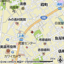 岐阜県美濃市68-2周辺の地図