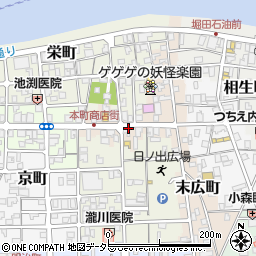 鳥取県境港市本町周辺の地図