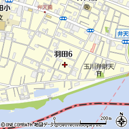 東京都大田区羽田6丁目24周辺の地図
