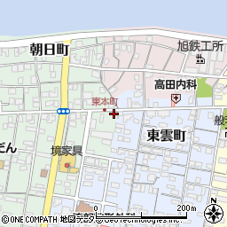 鳥取県境港市東本町7周辺の地図