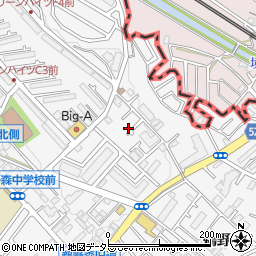神奈川県相模原市南区鵜野森1丁目32周辺の地図