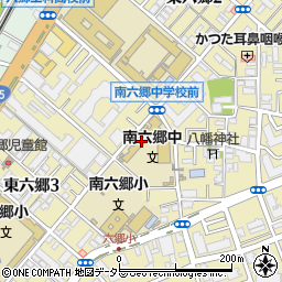 大田区立南六郷中学校周辺の地図