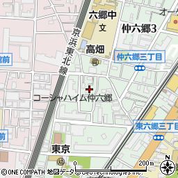 東京都大田区仲六郷3丁目22周辺の地図