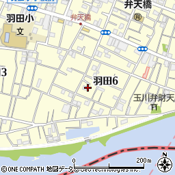 東京都大田区羽田6丁目23周辺の地図