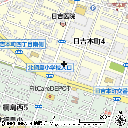 神奈川県横浜市港北区日吉本町4丁目周辺の地図