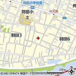 東京都大田区羽田6丁目20周辺の地図