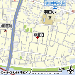 東京都大田区羽田3丁目12周辺の地図