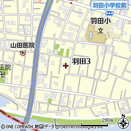 東京都大田区羽田3丁目13周辺の地図
