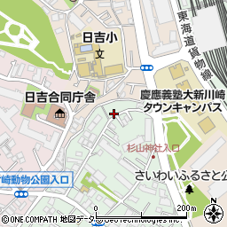 日本調剤新川崎調剤薬局周辺の地図