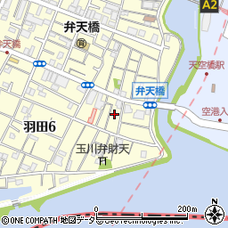 東京都大田区羽田6丁目8周辺の地図
