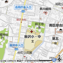 富士川町立鰍沢小学校周辺の地図