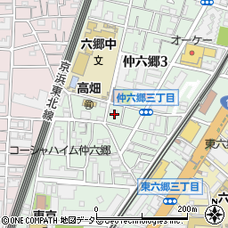東京都大田区仲六郷3丁目18周辺の地図