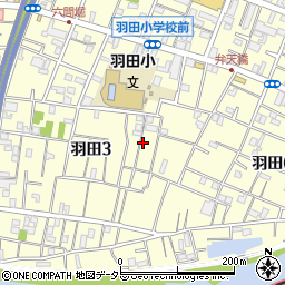 東京都大田区羽田3丁目9周辺の地図