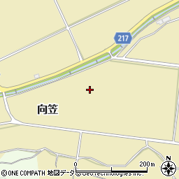 福井県若狭町（三方上中郡）向笠周辺の地図