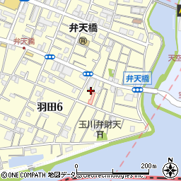 東京都大田区羽田6丁目6周辺の地図