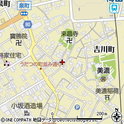 岐阜県美濃市1828周辺の地図