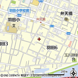 東京都大田区羽田6丁目18周辺の地図