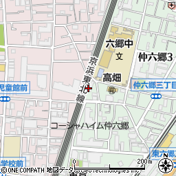 東京都大田区仲六郷3丁目20周辺の地図