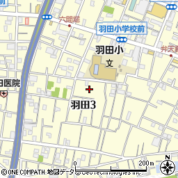 東京都大田区羽田3丁目8周辺の地図
