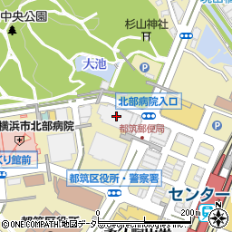 横浜市役所教育委員会　事務局北部学校教育事務所教育総務課教職員係周辺の地図