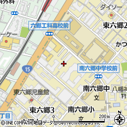 東京都大田区東六郷周辺の地図