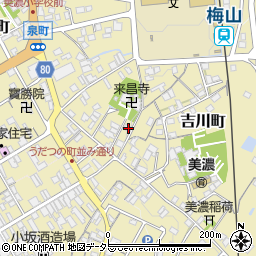 岐阜県美濃市1825周辺の地図