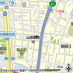 東京都大田区羽田2丁目14周辺の地図