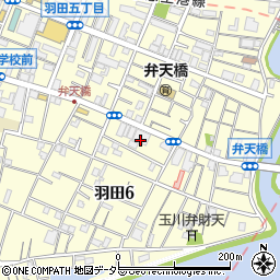 東京都大田区羽田6丁目5周辺の地図